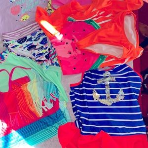 Lot of 5 girls 7/8 swimsuits